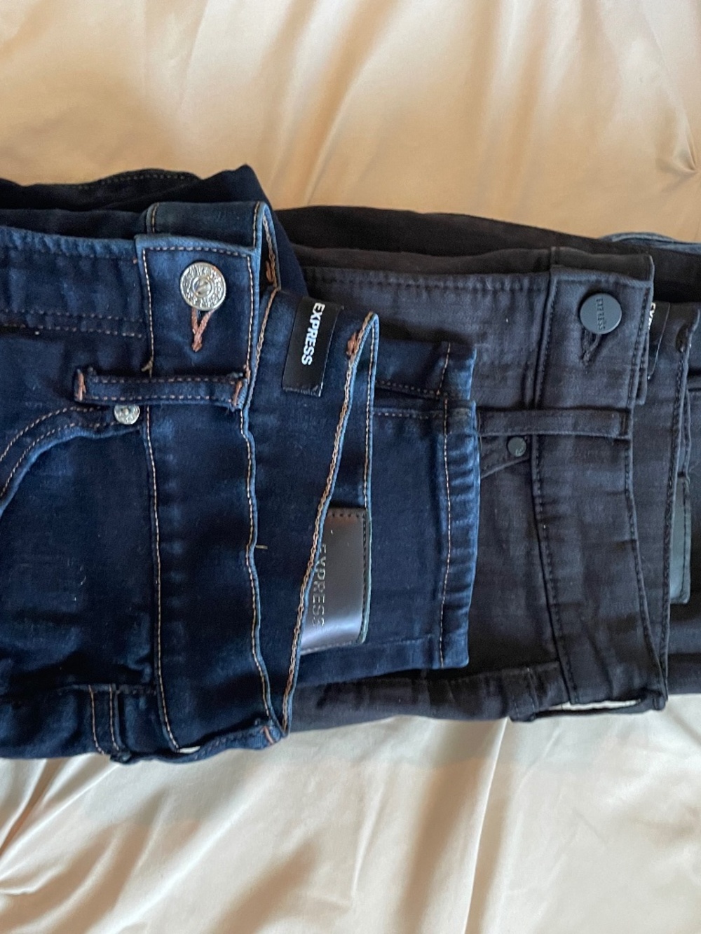 group of 3 pair Express 2R jeans
